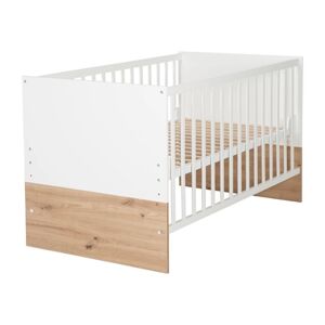 kindsgard Lit a barreaux hemme bois blanc/chene 70x140 cm