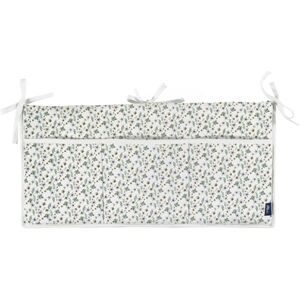 Alvi® Organisateur pour lit enfant Petit Fleurs vert/blanc