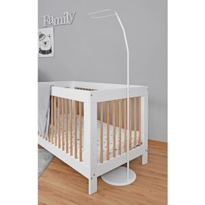 urra Flèche de lit enfant à pied blanc 155 cm