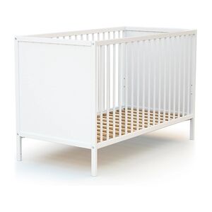 WEBABY Lit à barreaux Renard panneaux bois blanc 60x120 cm 60x120 cm