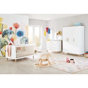 Pinolino Chambre bebe trio lit Lumii armoire 3 portes commode Lumi large bois...