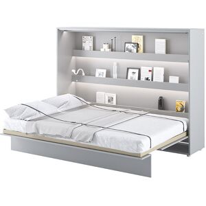 libolion Lit BED CONCEPT escamotable 140x200 version horizontal avec éclairage gris - Publicité