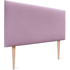 DHOME Tête de lit en Simili Cuir ou en Tissu AQUALINE Lisse avec Pieds Tête de lit de Luxe tapissée (90x105cm avec Pieds (Lits 70/80/90), Similicuir Rosa) - Publicité