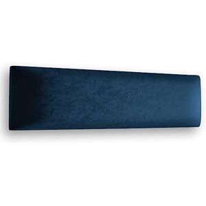 Muralo Coussin mural en velours Pour chambre à coucher, salon, lit, tête de lit Moderne et luxueux Bleu foncé 90 cm x 15 cm - Publicité