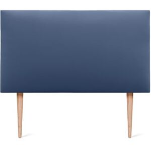 DHOME Tête de lit en Simili Cuir ou en Tissu AQUALINE Lisse avec Pieds Tête de lit de Luxe tapissée (90x105cm avec Pieds (Lits 70/80/90), Similicuir Bleu) - Publicité