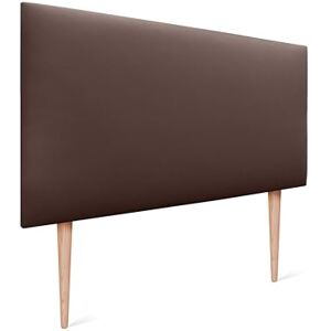 DHOME Tête de lit en Simili Cuir ou en Tissu AQUALINE Lisse avec Pieds Tête de lit de Luxe tapissée (95x105cm avec Pieds (Lits 70/80/90), Similicuir Chocolat) - Publicité