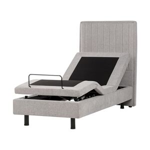 Beliani Lit Simple Ajustable Moderne en Tissu 80 x 200 cm Electrique Réglable avec Télécommande Gris Duke II - Publicité