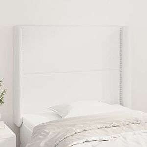 LARRYHOT Tête de lit à Oreille Blanc 83 x 16 x 118/128 cm en simili cuir, lits et accessoires, têtes de lit et contre-route, 3119513 - Publicité