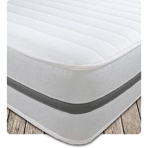 Starlight Beds Starlight 10 Matelas, Matériaux réglementés résistants au feu, Blanc, 2ft6 Small Single Mattress (75cm x 190cm) - Publicité