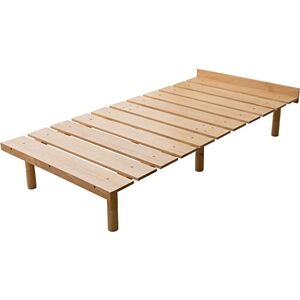 EMOOR Sommier Lit à Lattes en Bois OSMOS 100 x 200 cm pour Matelas Futon Japonais Pin Massif (Terre-Naturel), Hauteur Réglable (5/18/31cm) Tatami Mat - Publicité