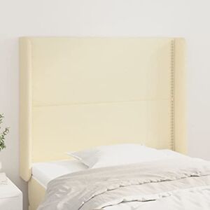 LARRYHOT Tête de lit Oreille Crème 83 x 16 x 118/128 cm en simili cuir, lits et accessoires, têtes de lit et contre-escence, 3119514 - Publicité