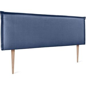 DHOME Tête de lit en Lin Naturel uni avec Bordures Tête de lit rembourrée Chambre à Coucher Moderne Top Trending (Bleu Marine, 150x105cm avec Pieds (Lits 150/160)) - Publicité