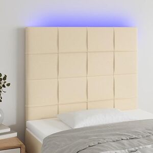 Tête de lit LED Crème 80 x 5 x 118/128 cm en tissu, meubles, lits et accessoires, têtes de lit et contre-3122403 - Publicité