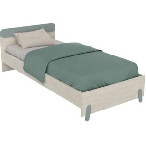 Demeyere Lit Enfant Ajustable : 90 x 190/200 CM – Style Scandinave aux Finitions Soignées et aux Formes Arrondies – Fabriqué en France 434076 Chene Topanga/Vert - Publicité