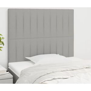 LARRYHOT Tête de lit 2 pièces Gris clair 90 x 5 x 78/88 cm en tissu, lits et accessoires, têtes de lit et contre-route, 3116552 - Publicité