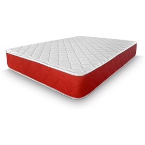 amuéblate online Matelas viscoélastique Visco Red réversible, fermeté Moyenne-élevée, Respirant, acariens, Anti-bactéries et hypoallergénique, Mousse à mémoire de Forme, Blanc, 150 x 180 cm - Publicité