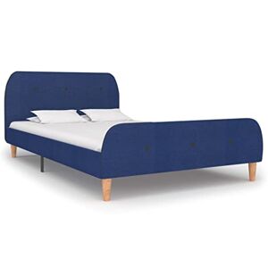 VACARX Cadre de lit double en tissu bleu 120 x 190 cm - Publicité