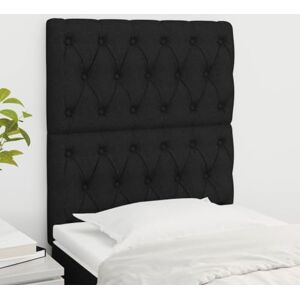 LARRYHOT Tête de lit 2 pièces noir 80 x 7 x 78/88 cm en tissu, lits et accessoires, têtes de lit et contre-route, 3116644 - Publicité