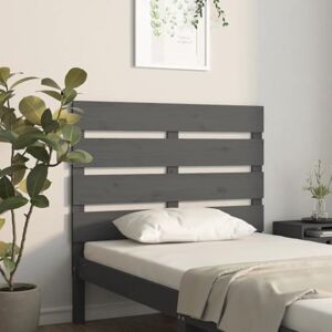 TEKEET Furniture Home Tools Tête de lit en pin massif Gris 100 x 3 x 80 cm - Publicité