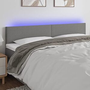 LARRYHOT Tête de lit à LED gris foncé 180 x 5 x 78/88 cm en tissu, lits et accessoires, têtes de lit et contremarches 3121347 - Publicité