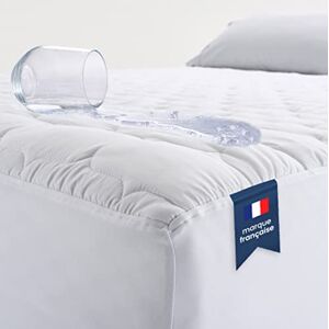 mello MicroMat Protege Matelas 140x190, Imperméable, Molletonné et Silencieux, Alese de Qualité Supérieure, Surmatelas 140x190, Protege Matelas Respirant, Matelassage Épais (200g/m2), Lavage Facile - Publicité