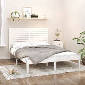 RAUGAJ Nice Beds & Accessories Cadre de lit en bois massif Blanc 120 x 200 cm - Publicité