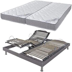 EBAC Literie Lit électrique S62 + Matelas Wave 2x90x200 Mousse Soutien Ferme Made in France - Publicité