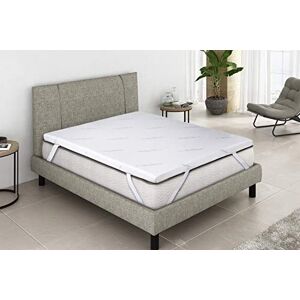 Imperial Confort Surmatelas 8 mémoire de Forme Mousse viscoélastique Tissu Stretch, Blanc, 120x180 - Publicité