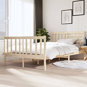 SMTSEC Beds & Accessories Cadre de lit en bois massif 120 x 200 cm - Publicité