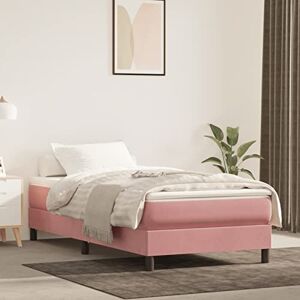 CIADAZ Matelas de lit à Ressorts ensachés Rose 100x200x20 cm Velours,Matelas Ressort,avec Sommier Et Matelas Lit,Matelas Ressort Latex - Publicité