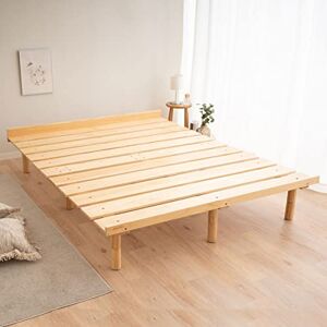 EMOOR Sommier Lit à Lattes en Bois OSMOS 160 x 200 cm pour Matelas Futon Japonais Pin Massif (Terre-Naturel), Hauteur Réglable (5/18/31cm) Tatami Mat - Publicité