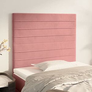 INLIFE Tête de lit 2 pièces. Rose 80 x 5 x 78/88 cm Velours, Rose, 9,25 kg, 3116507 - Publicité