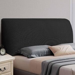 uyeoco Housses de Tête de Lit 160/180/150/200/140 Extensible Couverture de Tête de Lit Rembourrée Lavable Antipoussière Spandex Housse de Protection (Color : Black, Size : 150-170cm) - Publicité