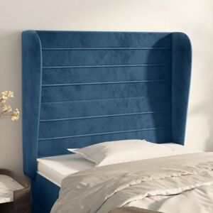 LARRYHOT Tête de lit à oreille, bleu foncé, 83 x 23 x 118/128 cm, en velours, lits et accessoires, têtes de lit et contreplaqué, 3118130 - Publicité