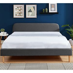 HOMIFAB Lit Adulte scandinave 180x200 Gris foncé Gaby - Publicité