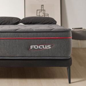 NATURALEX Matelas 160x200 cm Focus Matelas Mousse à mémoire de forme et Blue Latex Épais 24cm Confort Mi-Ferme, Réversible Été/hiver, Indépendance de couchage, 7 Zones, Ergonomique, Aérateur - Publicité