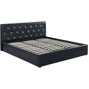 BAÏTA LIt Coffre Bahia Simili Noir 180x200 sommier Inclus - Publicité