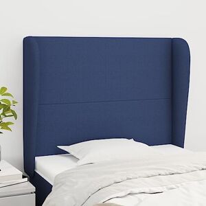Tête de lit bleue 93 x 23 x 118/128 cm en tissu, meubles, lits et accessoires, têtes de lit et contre-3117664 - Publicité