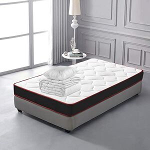 IZTOSS Luxe Pack Matelas Mémoire de Forme 90x190 + 1 Couette 140x200 + Oreiller 60x60 - Publicité