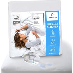 Third of Life Protège-Matelas Imperméable et Respirant 140x200   Housse Hypoallergénique   Protection Optimale   Anti-Bactérien, Anti-Acarien et Anti-Moisissure   Couverture de Matelas Hygiénique 135/140 x 200 cm - Publicité