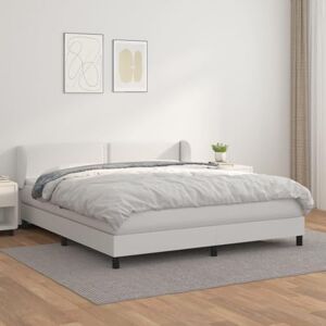 Sommier à Lattes de lit avec Matelas Blanc 160x200cm Similicuir,Meubles,Lits & Accessoires,Lits & Cadres de lit,Blanc,0 LB,3127260 - Publicité