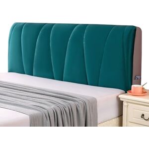 ZCXRYFL Housse De Tête De Lit En Velours, Housse De Tête De Lit Extensible, Housse De Protection Rembourrée Anti-Poussière Pour Double King Tissu En Lin Cuir Tête De Lit Rembourrée En Bois(120x60cm,Green) - Publicité