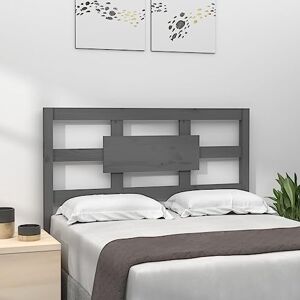 RAUGAJ Furniture Home Tools Tête de lit en pin massif Gris 95,5 x 4 x 100 cm - Publicité