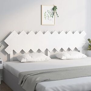 INLIFE Tête de lit blanche 196 x 3 x 80,5 cm en pin massif, blanc, 8,1 kg - Publicité