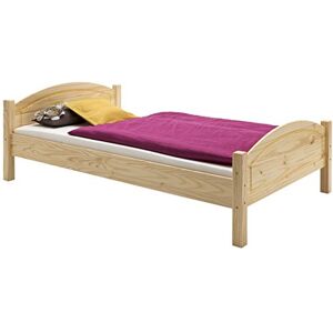 IDIMEX Lit Simple FLIMS 90 x 200 cm lit pour Enfant en pin Massif Vernis Naturel, avec tête et Pied de lit arrondil - Publicité