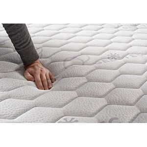 NATURALEX Matelas 90x190 cm Geltec Noyau Mousse HR à mémoire de Forme + Blue Latex Confort Équilibré Épais, Ventilation Optimale, Hypoallergénique, Réversible Face été/Hiver, Ergonomique - Publicité