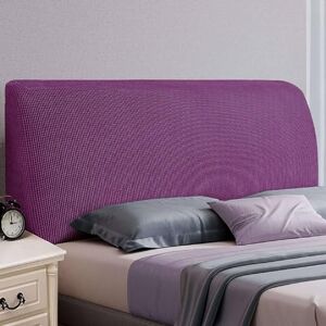 uyeoco Housses de Tête de Lit 160/180/150/200/140 Extensible Couverture de Tête de Lit Rembourrée Lavable Antipoussière Spandex Housse de Protection (Color : Purple, Size : 180-200cm) - Publicité