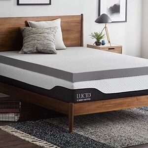 LUCID Matelas 90x190 cm en Mousse à mémoire de forme – 20 cm epaisseur,  Souple – infusé de gel rafraîchissant & Charbon de bambou, 1 personne :  : Cuisine et Maison