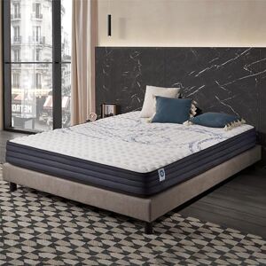 NATURALEX Matelas PerfectSleep 140x190 cm + 2 Oreillers 60x60 Mousse à mémoire de Forme + Blue Latex Haute Densité Thermorégulateur Durable 7 Zones Réversible Soutien Parfait - Publicité