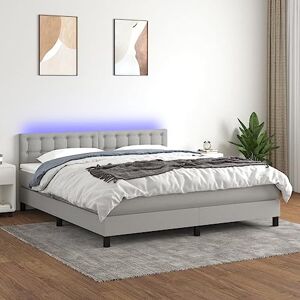 Sommier à Lattes de lit Matelas LED Gris Clair 160x200 cm Tissu,Meubles,Lits & Accessoires,Lits & Cadres de lit,Gris,0 LB,3133485 - Publicité